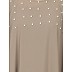Pearl beaded Kaftan abaya- Beige color